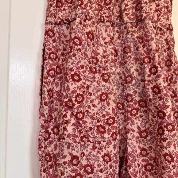 Faherty Adella Floral Jumpsuit Size XS Red Pink Pockets Resortwear - Picture 14 of 15